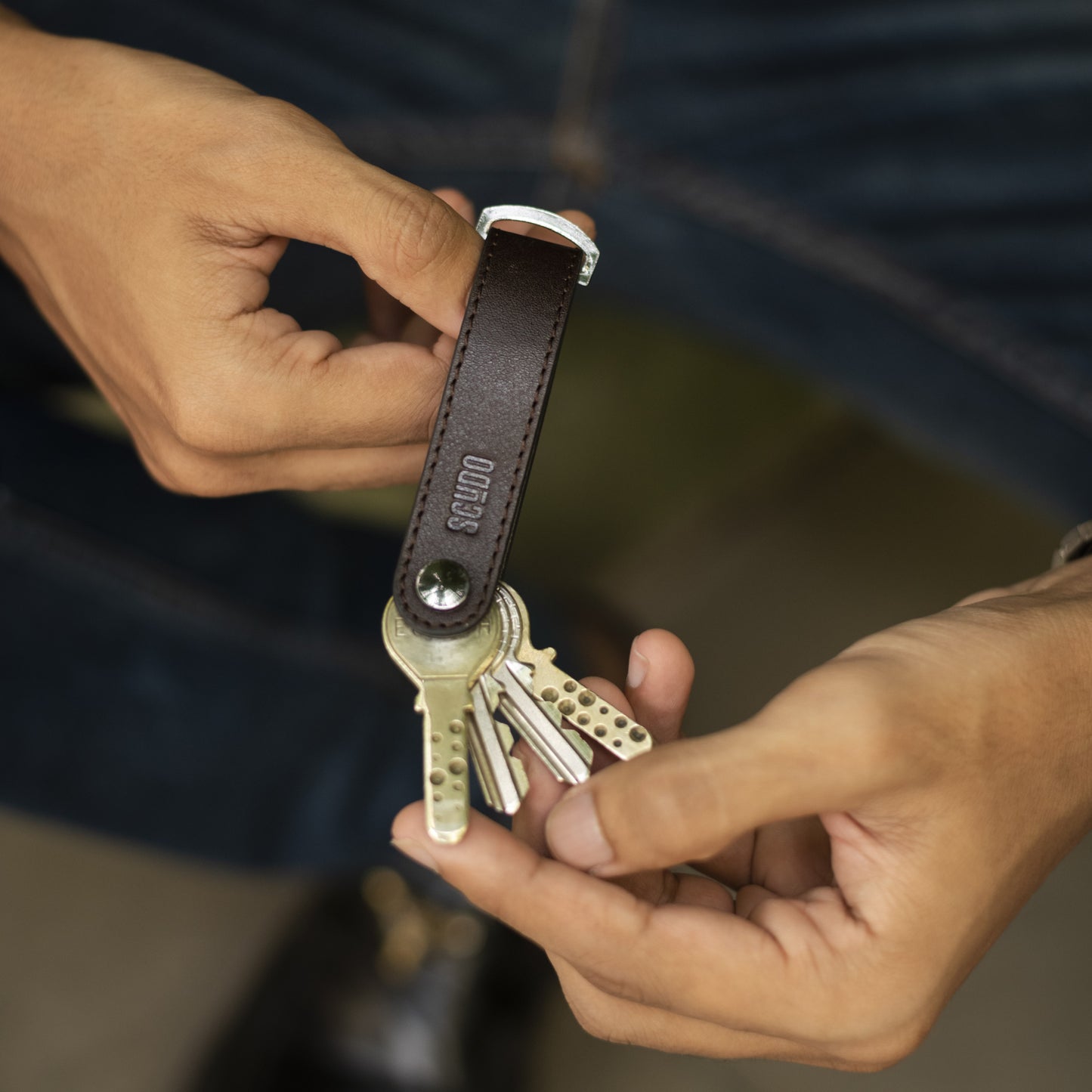 Key Organizer - Mosaic - Navy / Orange - Scudo