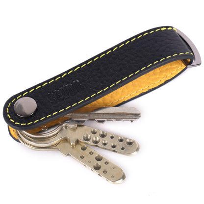 Gift Set - Slim Wallet & Key Organizer - Mosaic - Black/Yellow - Scudo